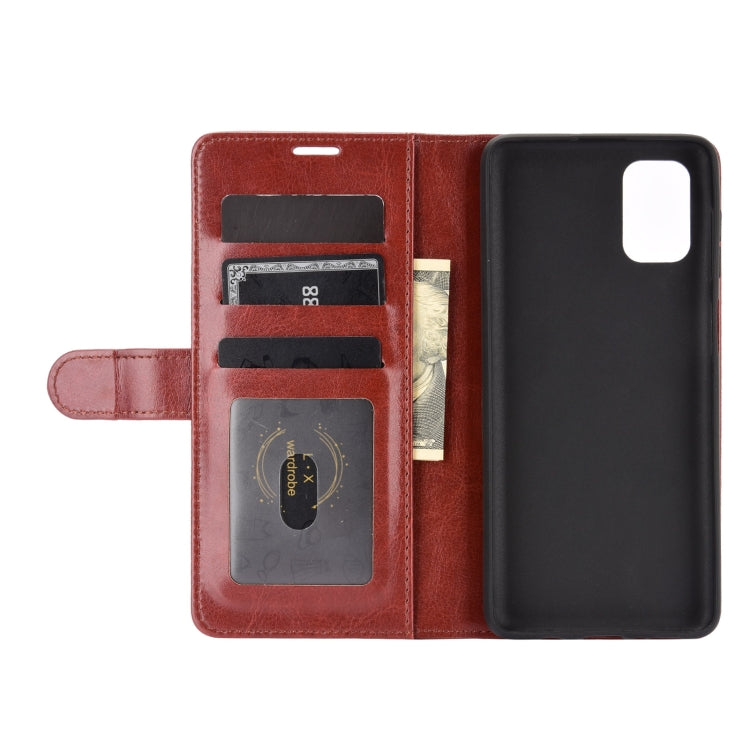 For Samsung Galaxy M51 (Side Fingerprint) R64 Texture Single Horizontal Flip Protective Case with Holder & Card Slots & Wallet & Photo Frame