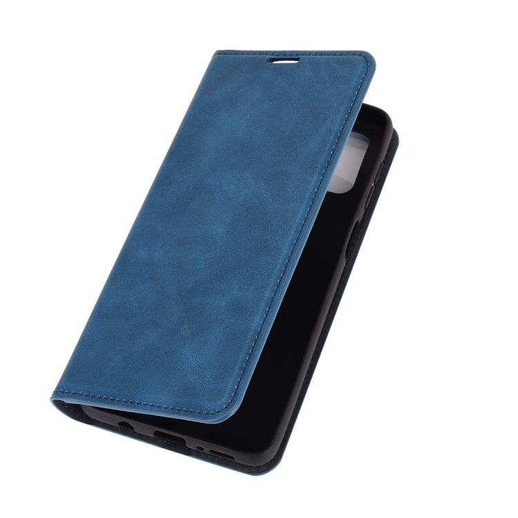 For Samsung Galaxy M51 (Side Fingerprint) Retro-skin Business Magnetic Suction Leather Case with Holder & Card Slots & Wallet