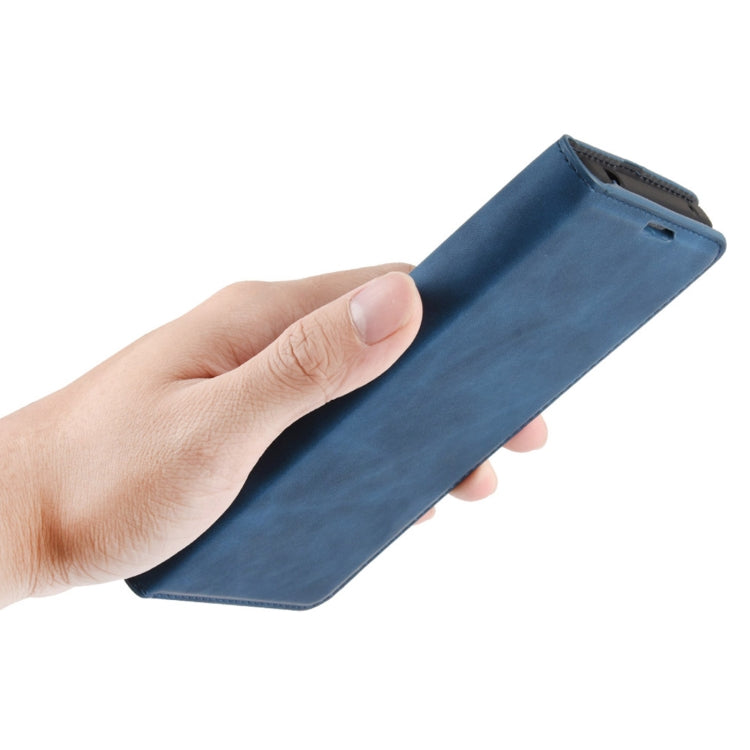 For Samsung Galaxy M51 (Side Fingerprint) Retro-skin Business Magnetic Suction Leather Case with Holder & Card Slots & Wallet