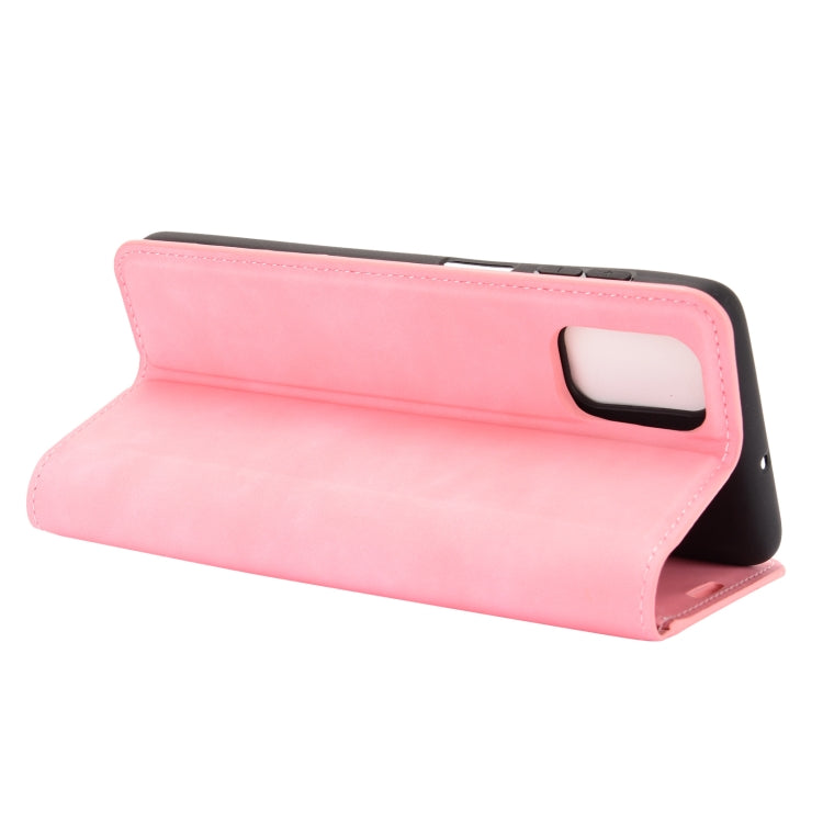 For Samsung Galaxy M51 (Side Fingerprint) Retro-skin Business Magnetic Suction Leather Case with Holder & Card Slots & Wallet