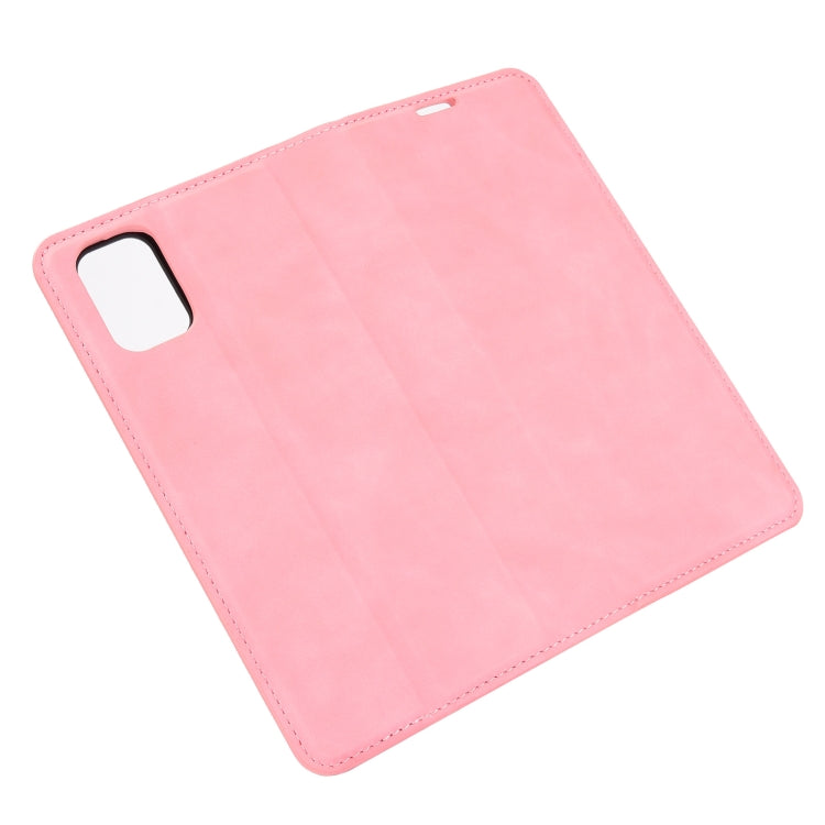 For Samsung Galaxy M51 (Side Fingerprint) Retro-skin Business Magnetic Suction Leather Case with Holder & Card Slots & Wallet
