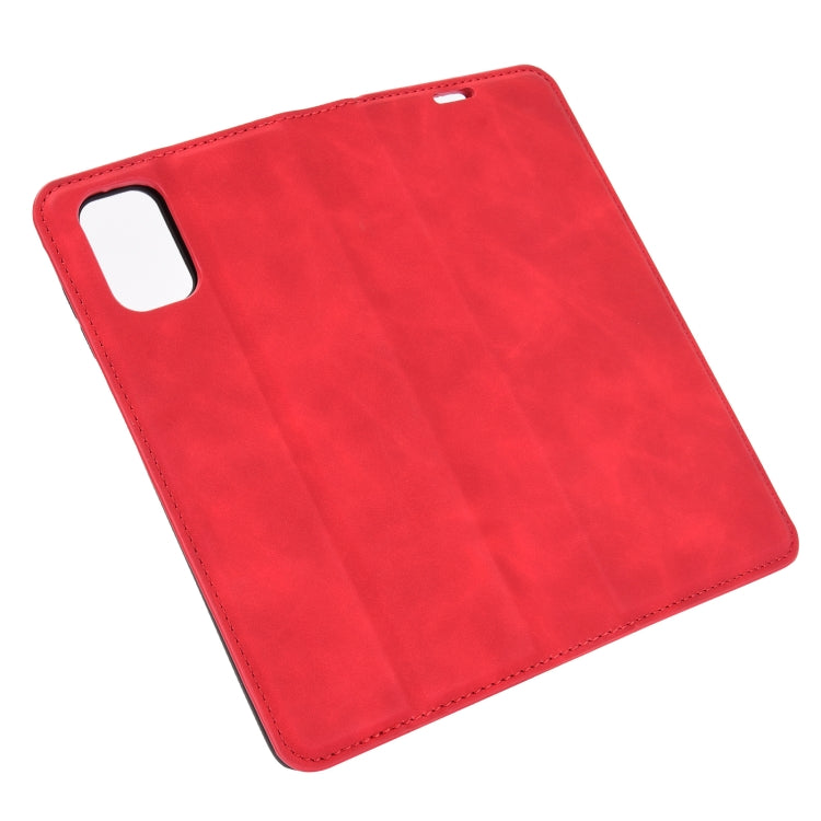 For Samsung Galaxy M51 (Side Fingerprint) Retro-skin Business Magnetic Suction Leather Case with Holder & Card Slots & Wallet