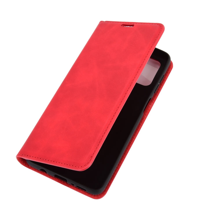 For Samsung Galaxy M51 (Side Fingerprint) Retro-skin Business Magnetic Suction Leather Case with Holder & Card Slots & Wallet