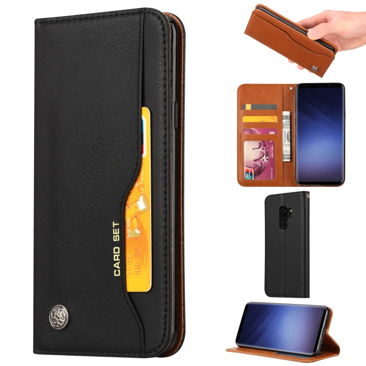 Knead Skin Texture Horizontal Flip Leather Case for Galaxy S9+, with Photo Frame & Holder & Card Slots & Wallet