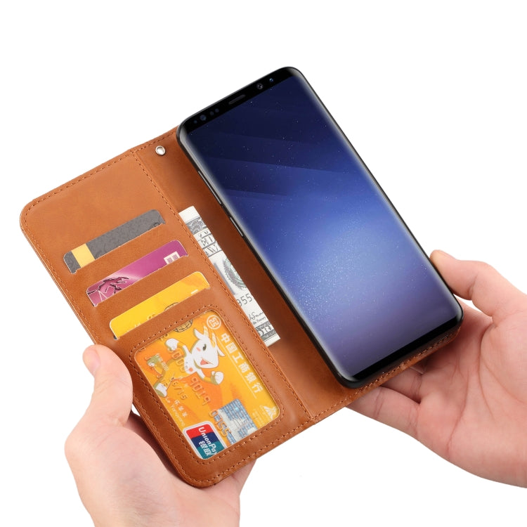 Knead Skin Texture Horizontal Flip Leather Case for Galaxy S9+, with Photo Frame & Holder & Card Slots & Wallet