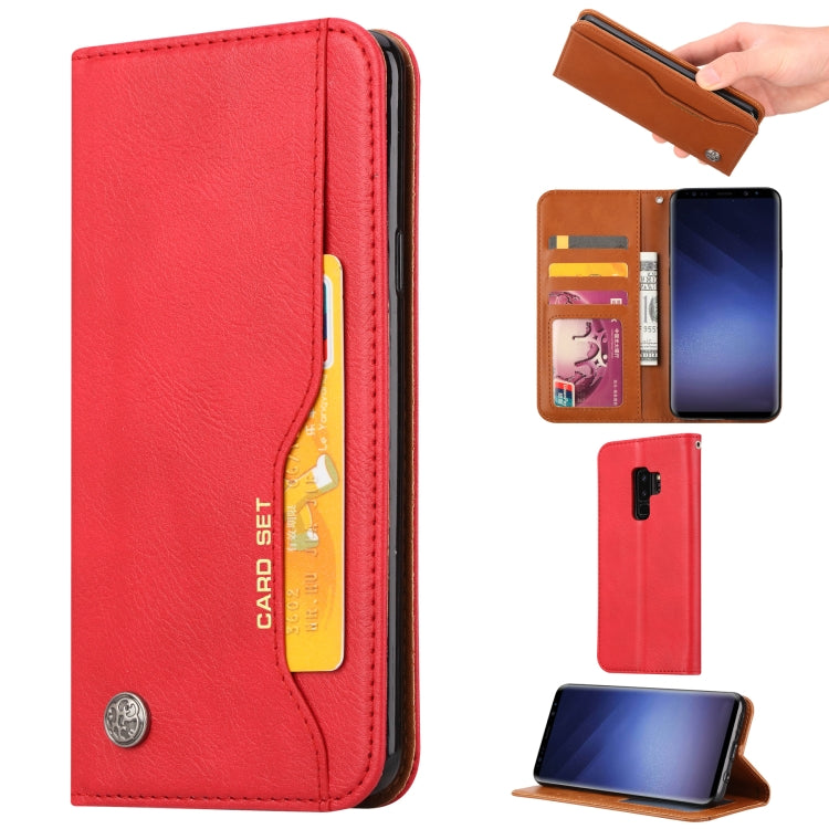 Knead Skin Texture Horizontal Flip Leather Case for Galaxy S9+, with Photo Frame & Holder & Card Slots & Wallet