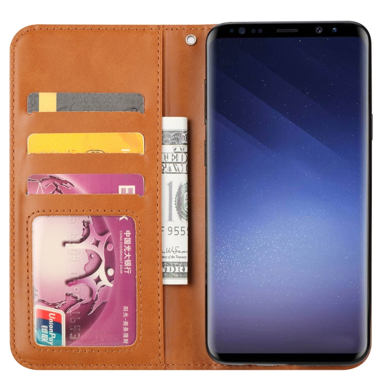 Knead Skin Texture Horizontal Flip Leather Case for Galaxy S9+, with Photo Frame & Holder & Card Slots & Wallet