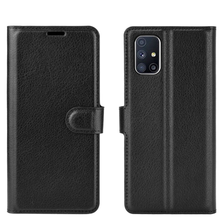 For Samsung Galaxy M51 (Side Fingerprint) Litchi Texture Horizontal Flip Protective Case with Holder & Card Slots & Wallet