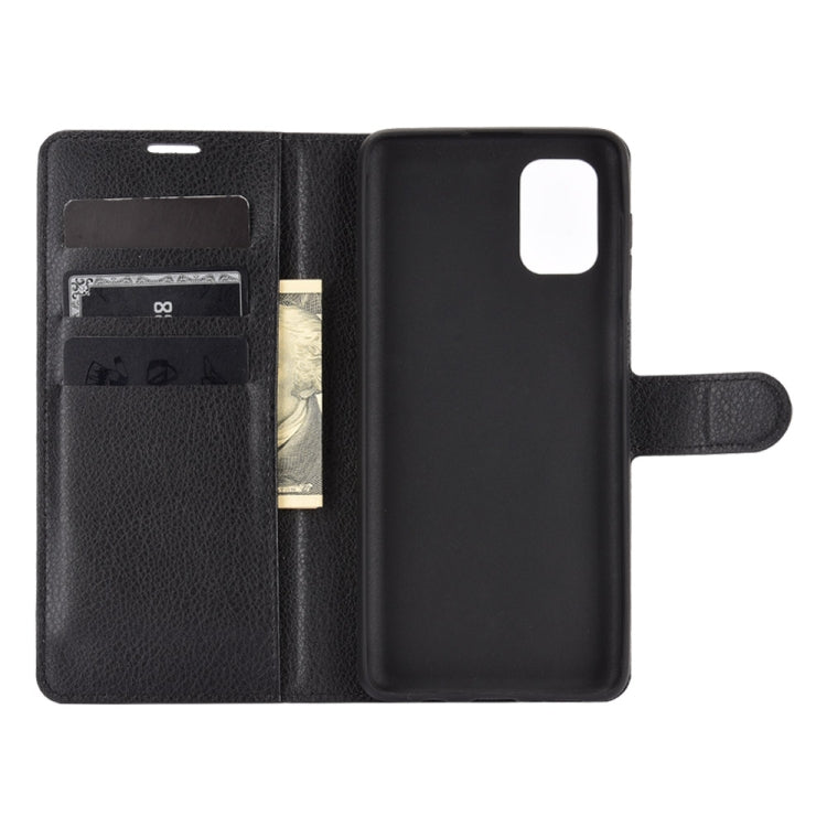 For Samsung Galaxy M51 (Side Fingerprint) Litchi Texture Horizontal Flip Protective Case with Holder & Card Slots & Wallet