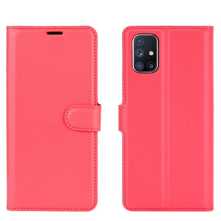 For Samsung Galaxy M51 (Side Fingerprint) Litchi Texture Horizontal Flip Protective Case with Holder & Card Slots & Wallet