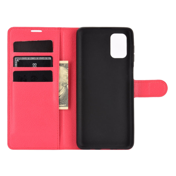 For Samsung Galaxy M51 (Side Fingerprint) Litchi Texture Horizontal Flip Protective Case with Holder & Card Slots & Wallet