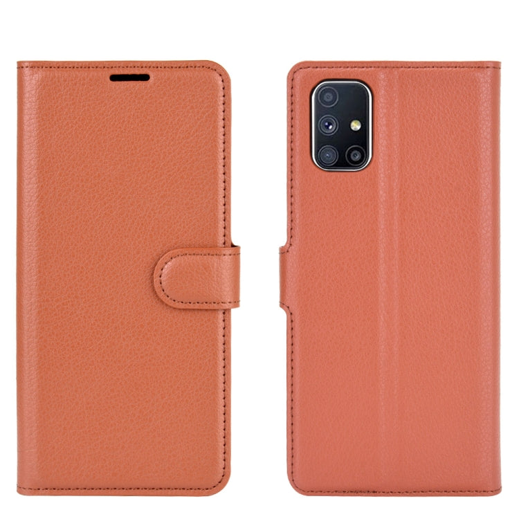 For Samsung Galaxy M51 (Side Fingerprint) Litchi Texture Horizontal Flip Protective Case with Holder & Card Slots & Wallet
