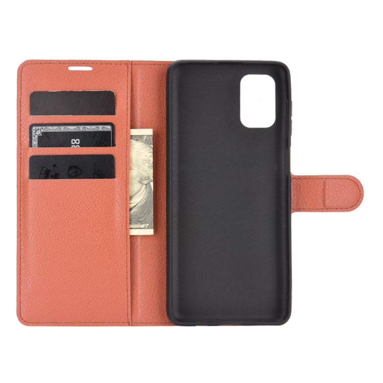 For Samsung Galaxy M51 (Side Fingerprint) Litchi Texture Horizontal Flip Protective Case with Holder & Card Slots & Wallet