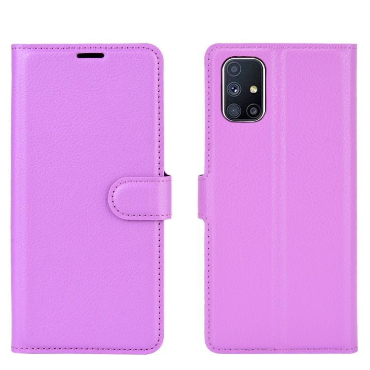 For Samsung Galaxy M51 (Side Fingerprint) Litchi Texture Horizontal Flip Protective Case with Holder & Card Slots & Wallet