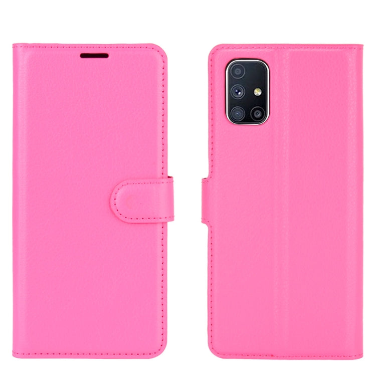 For Samsung Galaxy M51 (Side Fingerprint) Litchi Texture Horizontal Flip Protective Case with Holder & Card Slots & Wallet