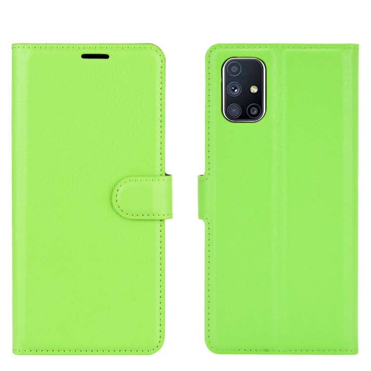 For Samsung Galaxy M51 (Side Fingerprint) Litchi Texture Horizontal Flip Protective Case with Holder & Card Slots & Wallet