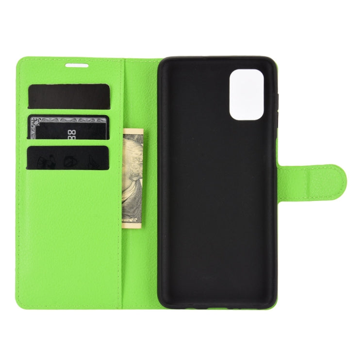 For Samsung Galaxy M51 (Side Fingerprint) Litchi Texture Horizontal Flip Protective Case with Holder & Card Slots & Wallet