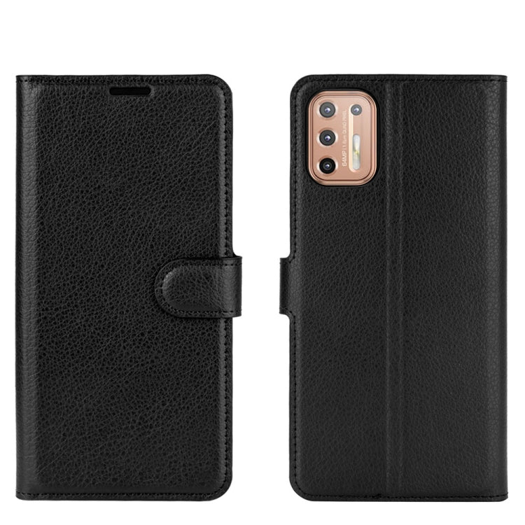 For Motorola Moto G9 Plus Litchi Texture Horizontal Flip Protective Case with Holder & Card Slots & Wallet