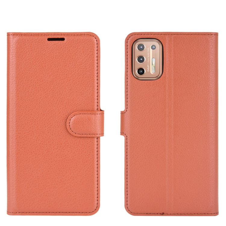 For Motorola Moto G9 Plus Litchi Texture Horizontal Flip Protective Case with Holder & Card Slots & Wallet