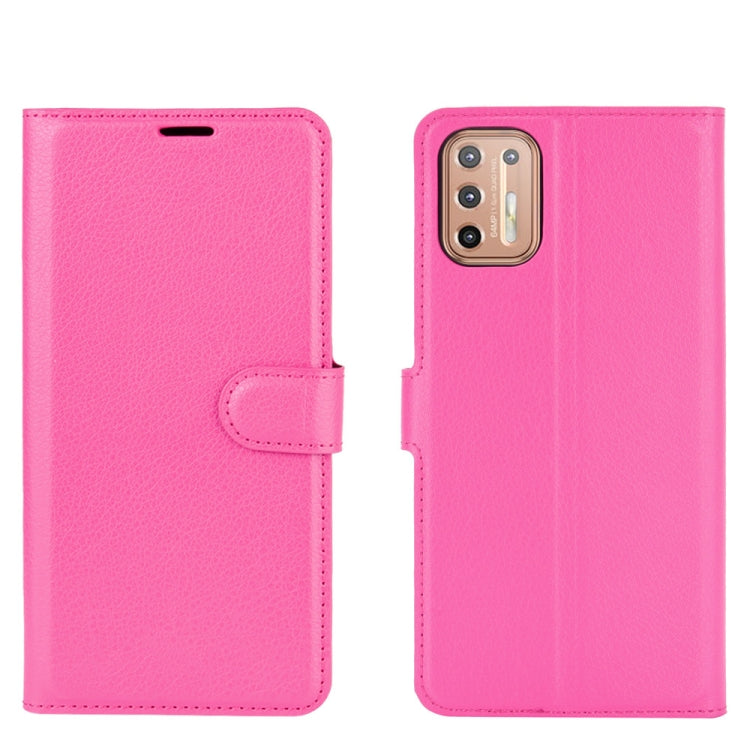 For Motorola Moto G9 Plus Litchi Texture Horizontal Flip Protective Case with Holder & Card Slots & Wallet