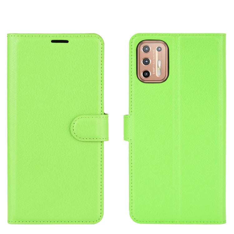 For Motorola Moto G9 Plus Litchi Texture Horizontal Flip Protective Case with Holder & Card Slots & Wallet