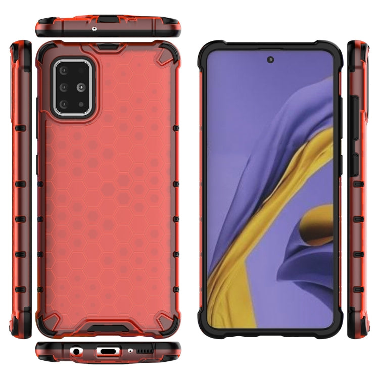 For Samsung Galaxy M51 (Side Fingerprint) Shockproof Honeycomb PC + TPU Case