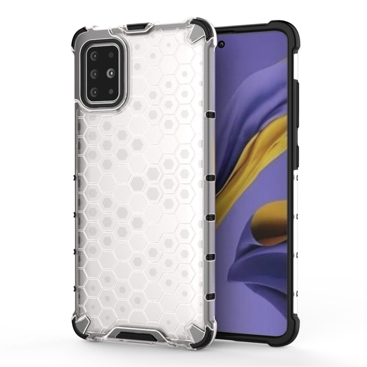 For Samsung Galaxy M51 (Side Fingerprint) Shockproof Honeycomb PC + TPU Case