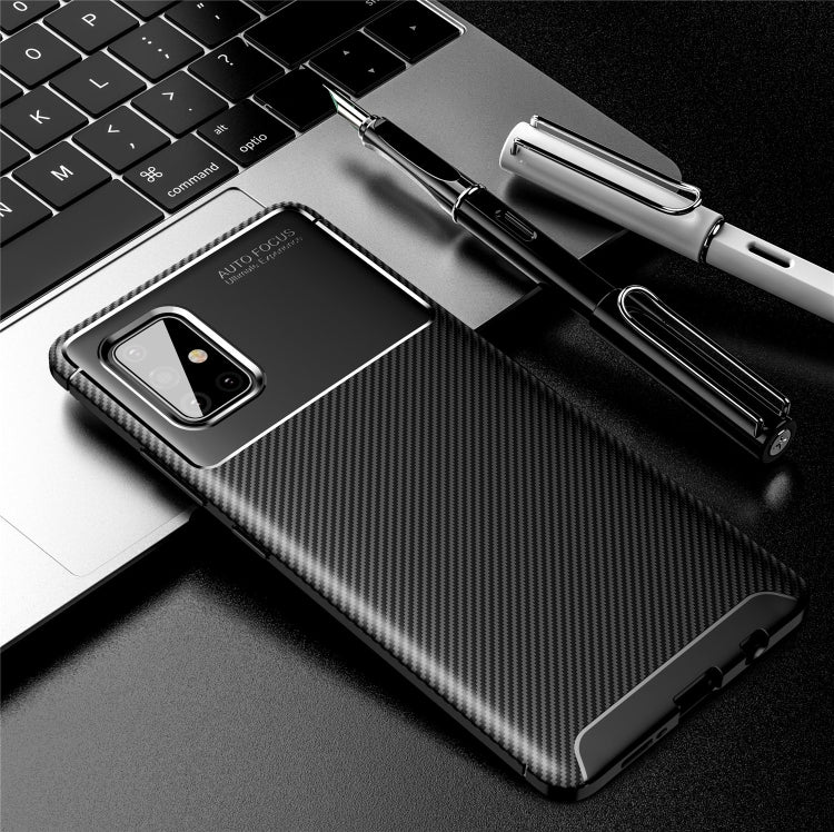 For OnePlus 8T Carbon Fiber Texture Shockproof TPU Case