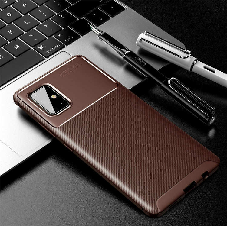 For OnePlus 8T Carbon Fiber Texture Shockproof TPU Case