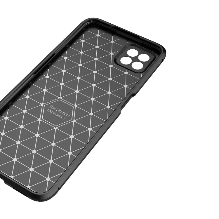 For Samsung Galaxy A42 Carbon Fiber Texture Shockproof TPU Case(Black)