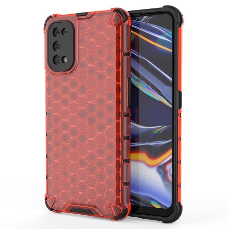 For OPPO Realme 7 Pro  Shockproof Honeycomb PC + TPU Case