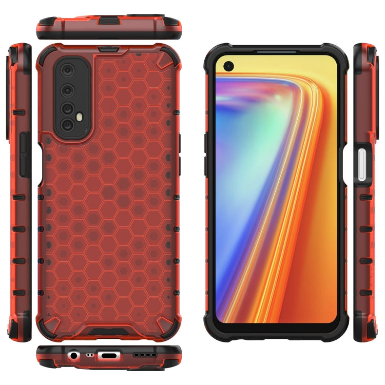 For OPPO Realme 7  Shockproof Honeycomb PC + TPU Case