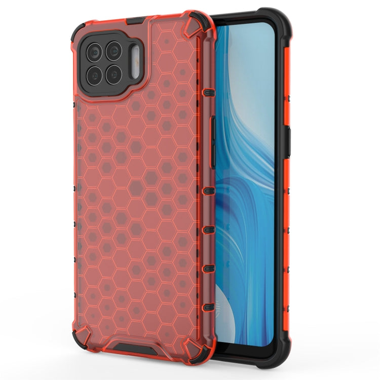 For OPPO F17  Shockproof Honeycomb PC + TPU Case