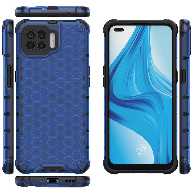 For OPPO F17 Pro  Shockproof Honeycomb PC + TPU Case