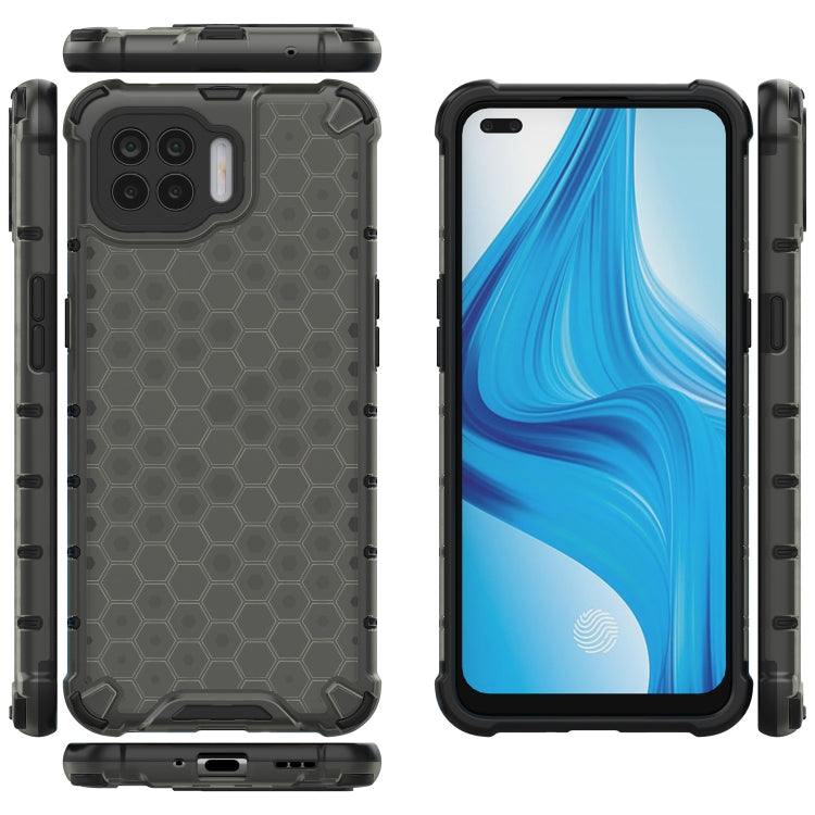 For OPPO F17 Pro  Shockproof Honeycomb PC + TPU Case