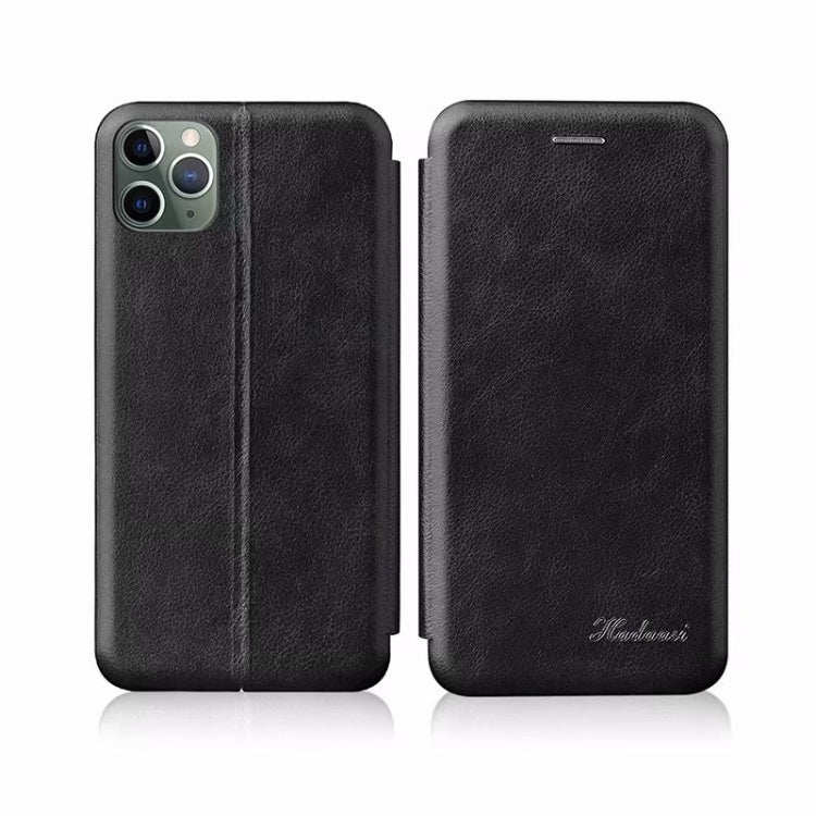 For iPhone 12 Pro Max Integrated Voltage Retro Texture Magnetic TPU+PU Leather Case with Card Slot & Holder