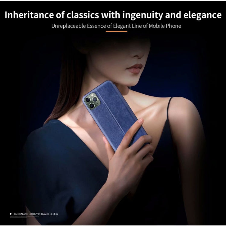 For iPhone 12 Integrated Voltage Retro Texture Magnetic TPU+PU Leather Case with Card Slot & Holder