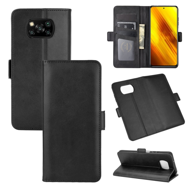 For Xiaomi Poco X3/X3 NFC  Dual-side Magnetic Buckle Horizontal Flip Leather Case with Holder & Card Slots & Wallet