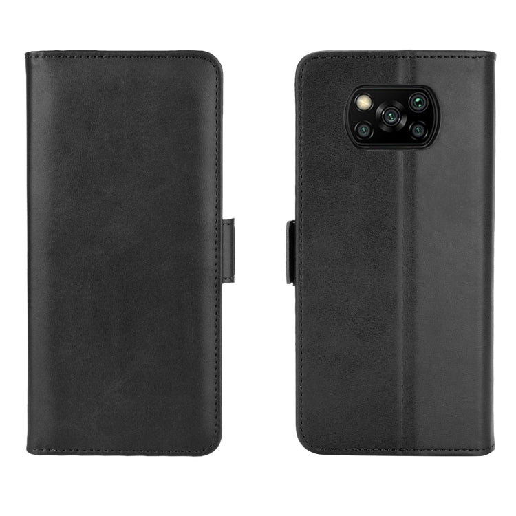 For Xiaomi Poco X3/X3 NFC  Dual-side Magnetic Buckle Horizontal Flip Leather Case with Holder & Card Slots & Wallet