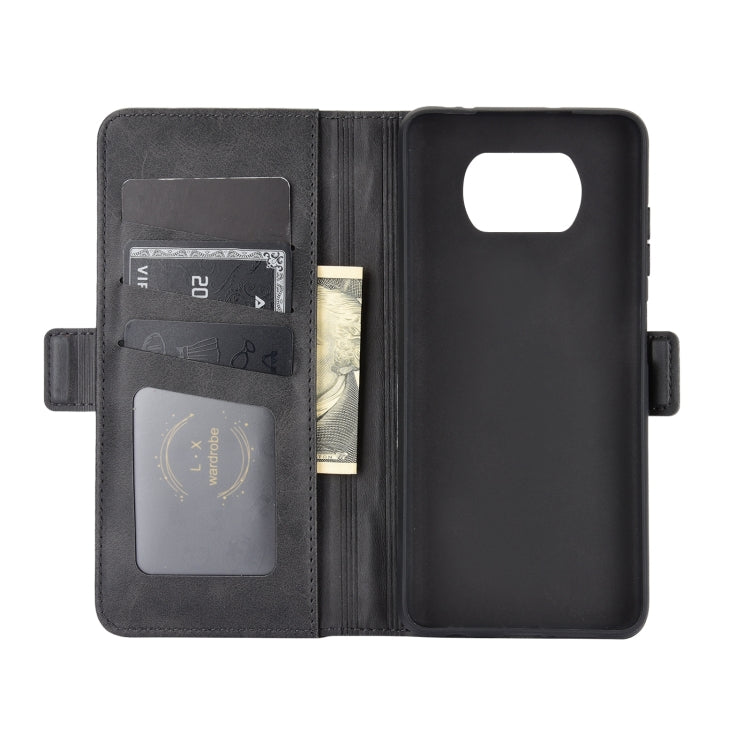 For Xiaomi Poco X3/X3 NFC  Dual-side Magnetic Buckle Horizontal Flip Leather Case with Holder & Card Slots & Wallet