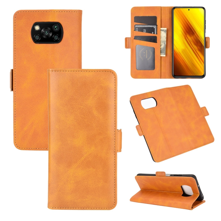 For Xiaomi Poco X3/X3 NFC  Dual-side Magnetic Buckle Horizontal Flip Leather Case with Holder & Card Slots & Wallet