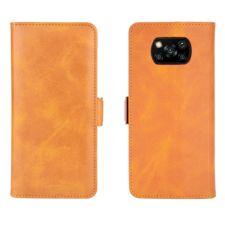 For Xiaomi Poco X3/X3 NFC  Dual-side Magnetic Buckle Horizontal Flip Leather Case with Holder & Card Slots & Wallet