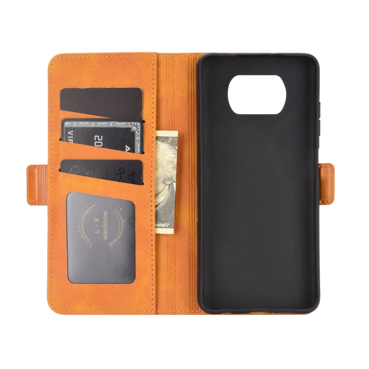 For Xiaomi Poco X3/X3 NFC  Dual-side Magnetic Buckle Horizontal Flip Leather Case with Holder & Card Slots & Wallet