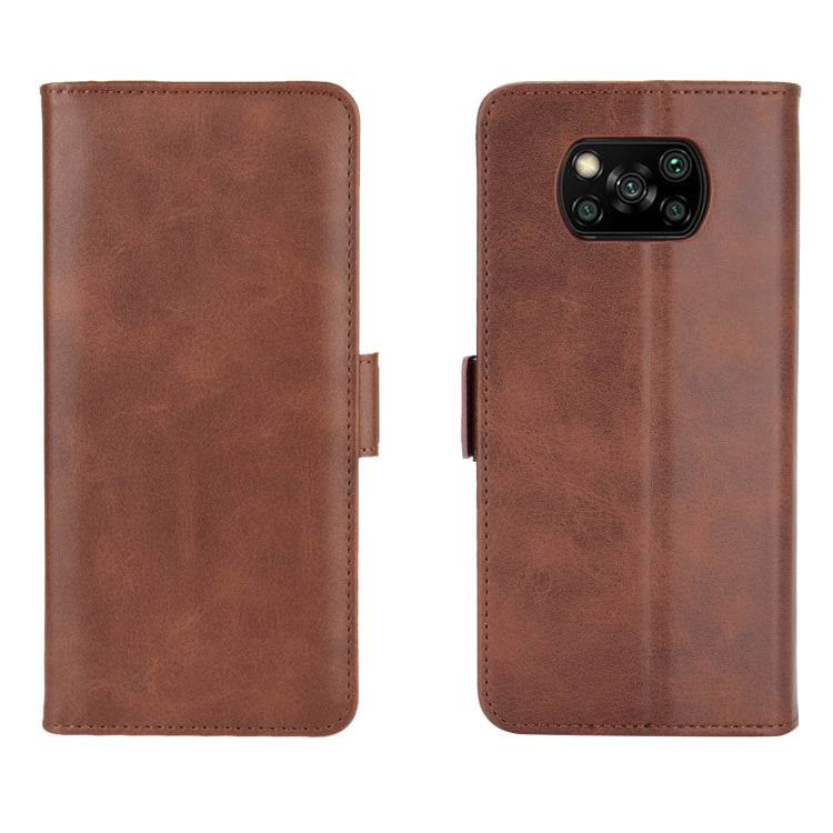 For Xiaomi Poco X3/X3 NFC  Dual-side Magnetic Buckle Horizontal Flip Leather Case with Holder & Card Slots & Wallet