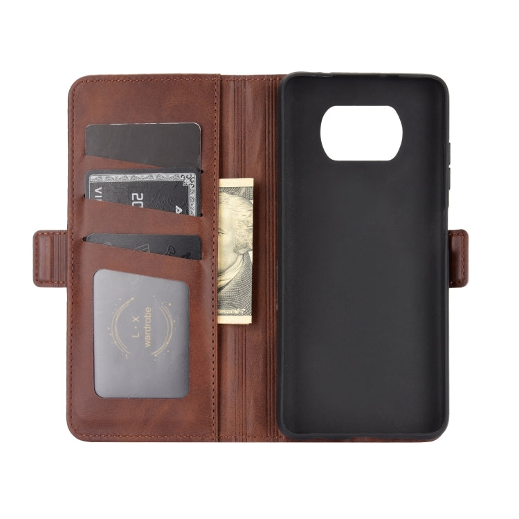 For Xiaomi Poco X3/X3 NFC  Dual-side Magnetic Buckle Horizontal Flip Leather Case with Holder & Card Slots & Wallet