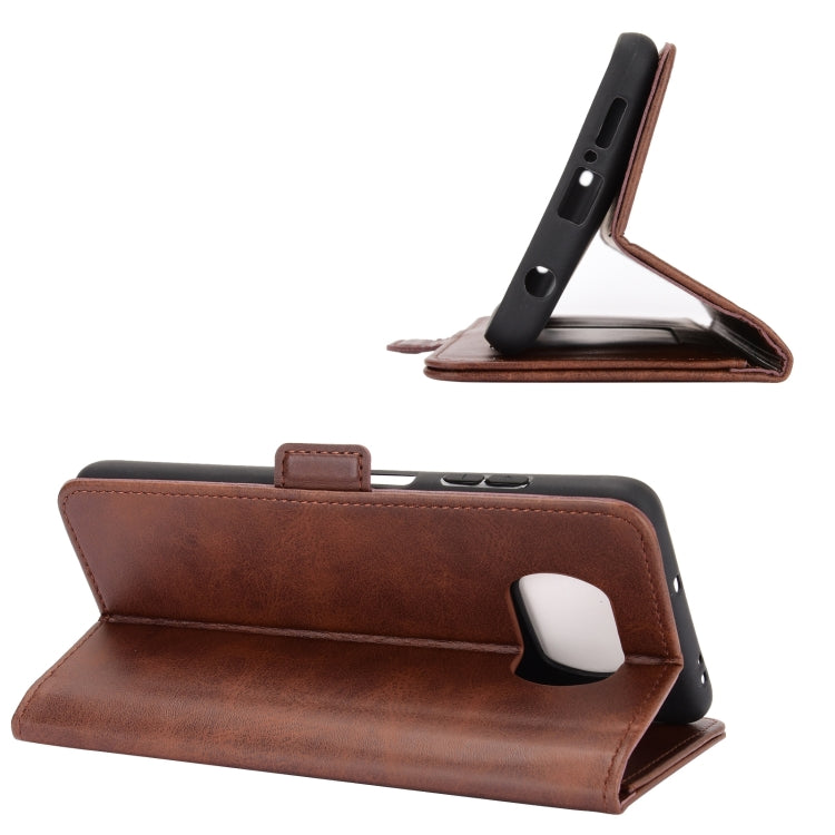 For Xiaomi Poco X3/X3 NFC  Dual-side Magnetic Buckle Horizontal Flip Leather Case with Holder & Card Slots & Wallet