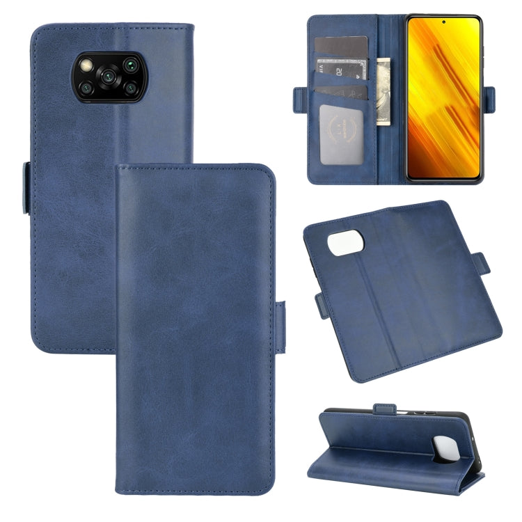 For Xiaomi Poco X3/X3 NFC  Dual-side Magnetic Buckle Horizontal Flip Leather Case with Holder & Card Slots & Wallet