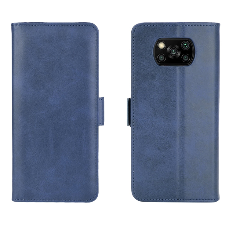 For Xiaomi Poco X3/X3 NFC  Dual-side Magnetic Buckle Horizontal Flip Leather Case with Holder & Card Slots & Wallet