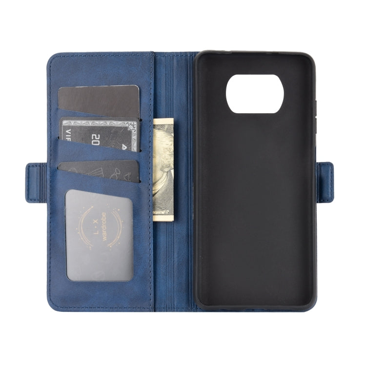 For Xiaomi Poco X3/X3 NFC  Dual-side Magnetic Buckle Horizontal Flip Leather Case with Holder & Card Slots & Wallet