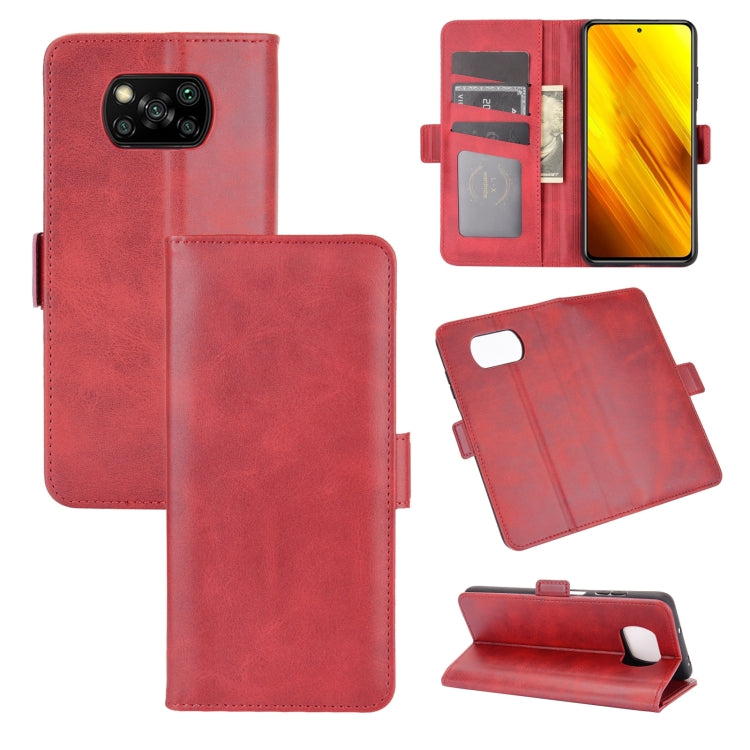 For Xiaomi Poco X3/X3 NFC  Dual-side Magnetic Buckle Horizontal Flip Leather Case with Holder & Card Slots & Wallet